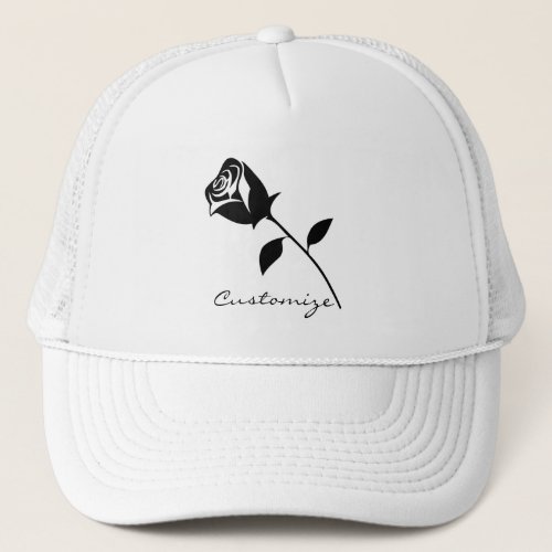 Black Rose Valentine Flower Thunder_Cove Trucker Hat
