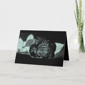 Black Rose Valentine Holiday Card by ArdieAnn at Zazzle