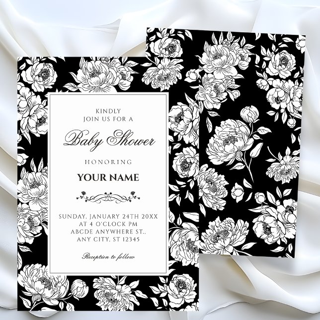 Black roses baby shower invitation (Creator Uploaded)