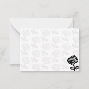 Black Roses Blank Note Card