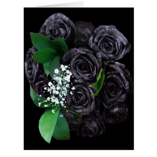 BLACK ROSES BOUQUET CARDS (Front)