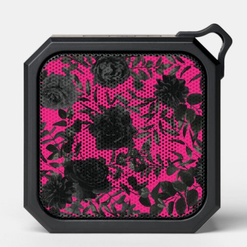 Black Roses Bright Pink Gothic Bluetooth Speaker