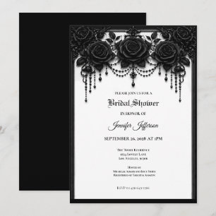 Black Roses Gothic Bridal Shower invitation