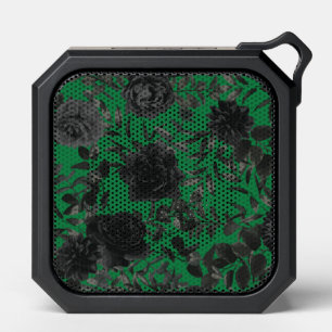 Black Roses Green Gothic Bluetooth Speaker