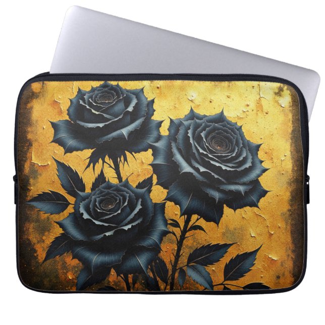 Black Roses Laptop Sleeve (Front)