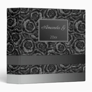Black roses, photo album, mourning . memorable , m 3 ring binder