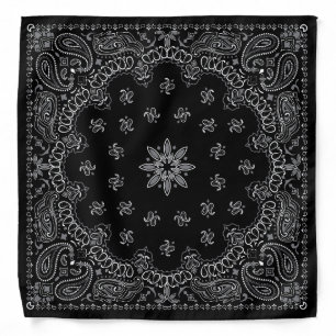 Black Rosette Bandana