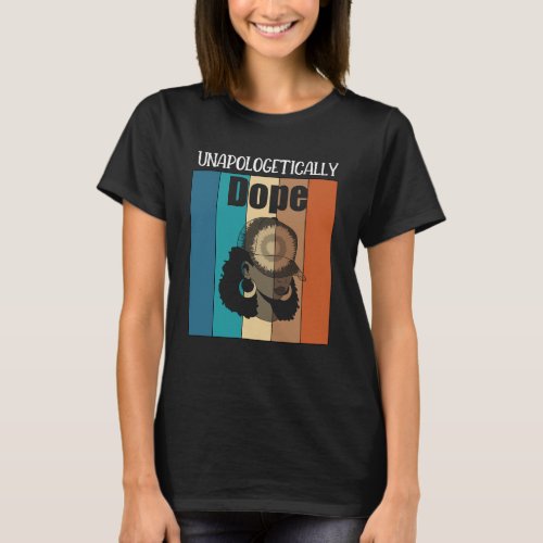 Black Rosie The Riveter Unapologetically Afro T_Shirt