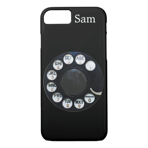 Black Rotary Dial iPhone 7 case