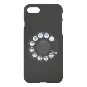 Black Rotary Dial iPhone 7 Clearly™ Deflector Case
