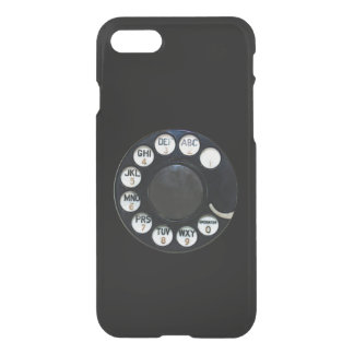 Black Rotary Dial iPhone 7 Clearly™ Deflector Case