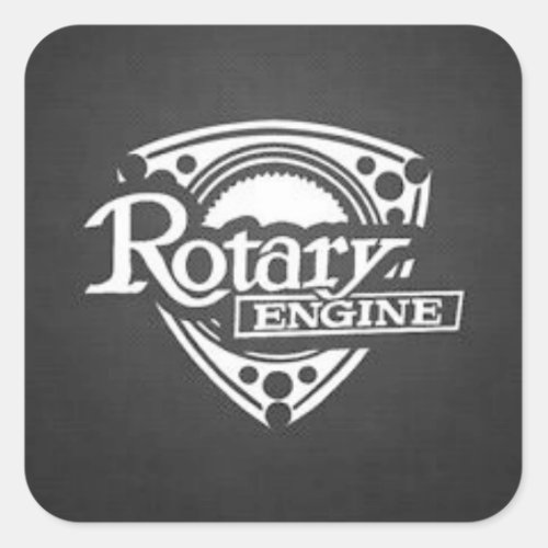 Black Rotary Engine Stickers