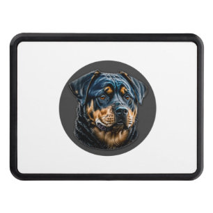 Black Rottweiler Hitch Cover
