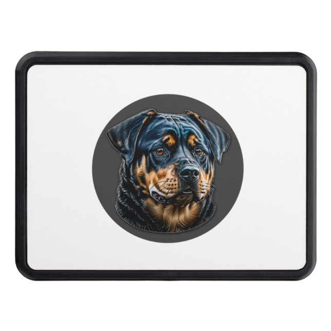 Black Rottweiler Hitch Cover (Front)