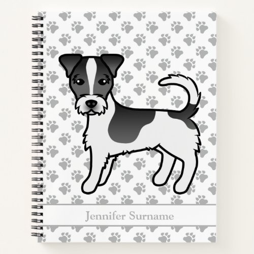 Black Rough Coat Jack Russell Terrier Dog  Name Notebook