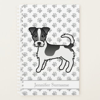 Black Rough Coat Jack Russell Terrier Dog &amp; Name Planner
