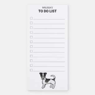 Black Rough Coat Jack Russell Terrier To Do List Magnetic Notepad