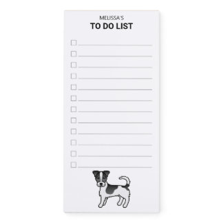 Black Rough Coat Jack Russell Terrier To Do List Magnetic Notepad