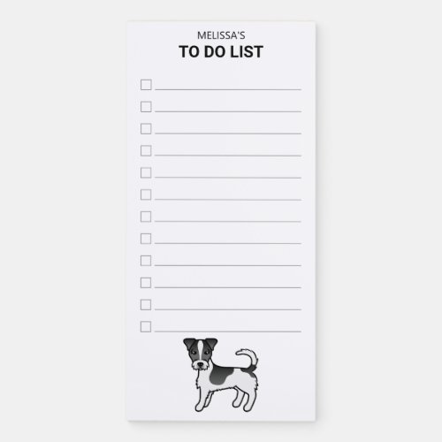 Black Rough Coat Jack Russell Terrier To Do List Magnetic Notepad