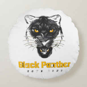 Black Round Pillow