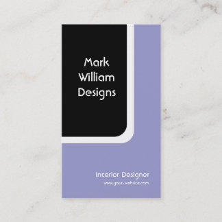 Black Rounded Rectangle Business Card