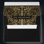 Black Royal Medieval Gold Sword Wedding Envelope<br><div class="desc">Celebrate your special day with this Royal Medieval Gold Sword Wedding design. The gold featured in this design is not real foil. You can customize this further by clicking on the "PERSONALIZE" button. Use a gold or white pen to fill in your recipient's address.</div>