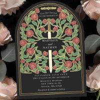 Black Royal Medieval Sword Wedding Arch