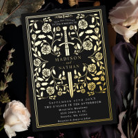 Black Royal Medieval Sword Wedding