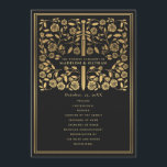 Black Royal Medieval Sword Wedding Program<br><div class="desc">Elegant and modern wedding design inspired by the medieval fantasy genre. Design is not real foil. You can customize this further by clicking on the "PERSONALIZE" button. Matching Items in our shop for a complete party theme.</div>
