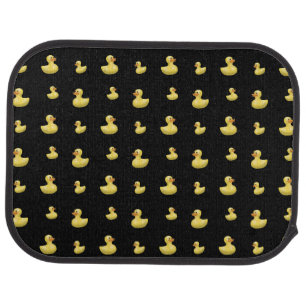 Black rubber duck pattern car mat