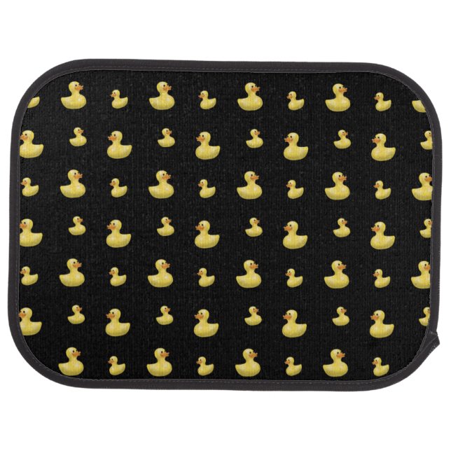 Black rubber duck pattern car mat (Rear)