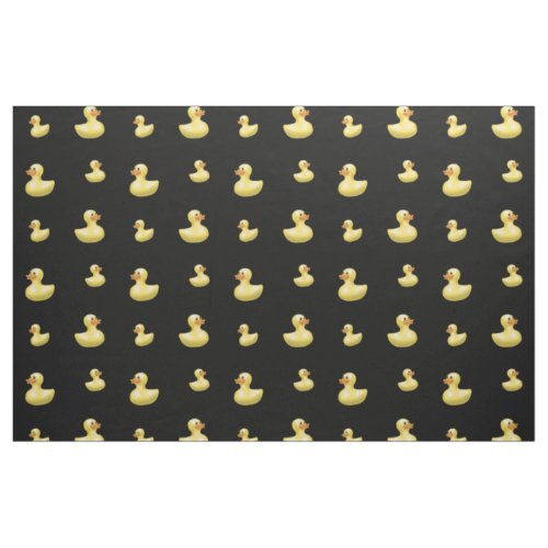 Black rubber duck pattern fabric