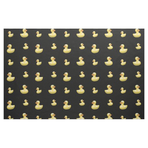 Black rubber duck pattern fabric