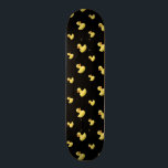 Black rubber duck pattern skateboard deck<br><div class="desc">Modern and cute black rubber duck pattern. Cute rubber duck gift ideas for men, women and boys and girls. Ideal for birthdays.</div>