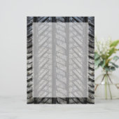 Black Rubber Tire Thread Texture Design (Standing Front)
