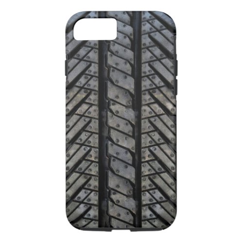 Black Rubber Tire Thread Texture Design iPhone 87 Case