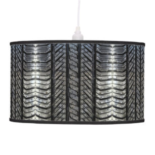 Black Rubber Tire Thread Texture Design Ceiling Lamp