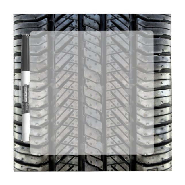 Black Rubber Tire Thread Texture Design Dry-Erase Board (Front)