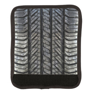 Black Rubber Tire Thread Texture Design Luggage Handle Wrap