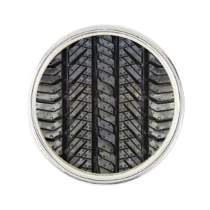 Black Rubber Tire Thread Texture Design Pin