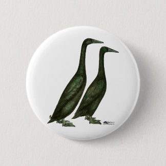 Black Runner Ducks Pinback Button
