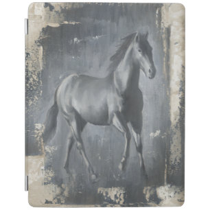 Black Running Stallion iPad Smart Cover