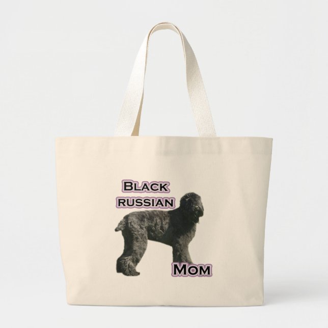 Black Russian Mom 4 Large Tote Bag (Front)