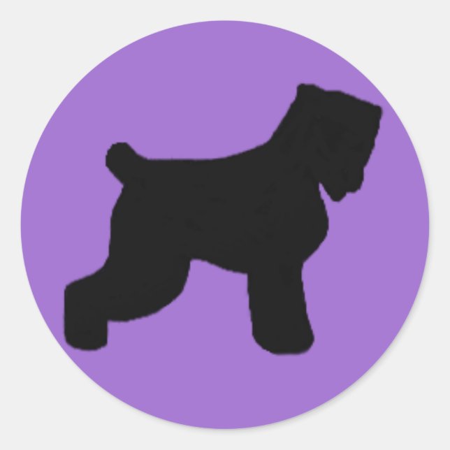 Black Russian Terrier Classic Round Sticker (Front)