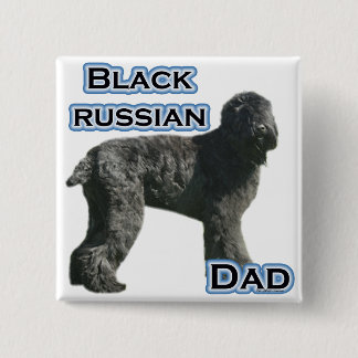 Black Russian Terrier Dad 4 Pinback Button