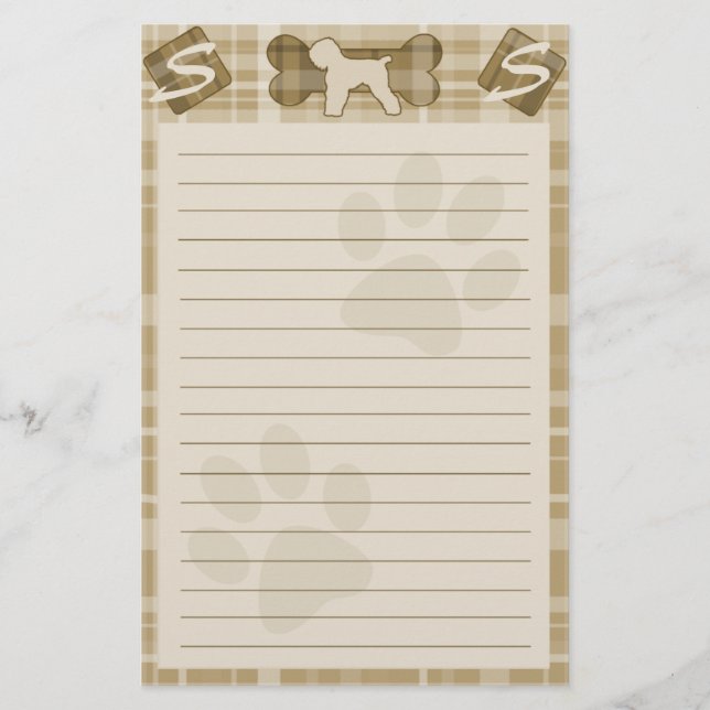 Black Russian Terrier Dog Breed Stationery (Front)