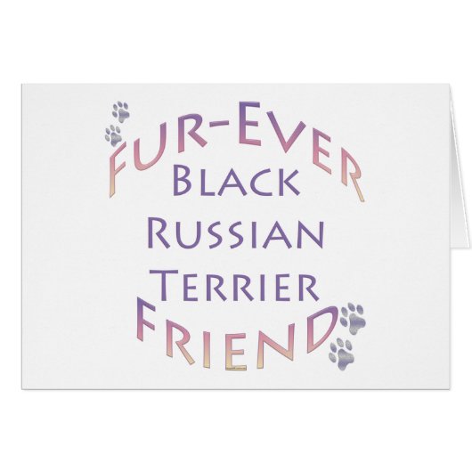Black Russian Terrier Furever Cards (Front Horizontal)