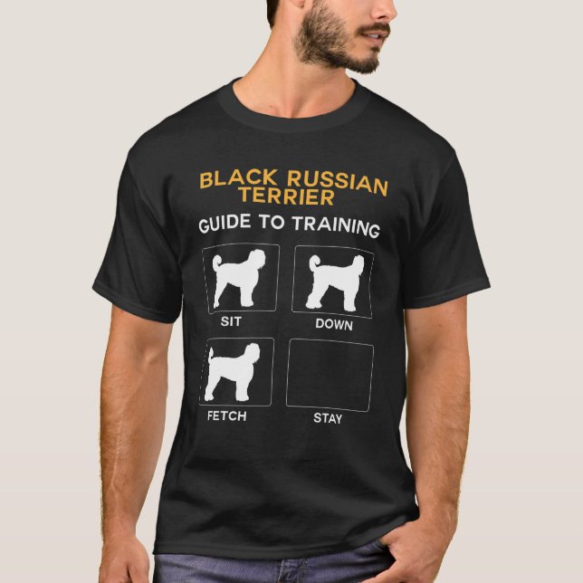 Black Russian Terrier Guide To Training Dog Obedie T-Shirt (Front)