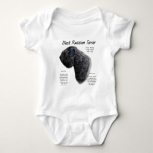Black Russian Terrier History Design Baby Bodysuit