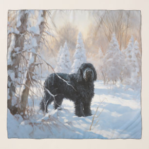 Black Russian Terrier Let It Snow Christmas Scarf